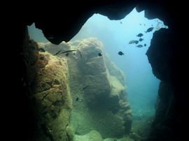 El arco grande en la reserva marina del cabrón