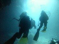  Moving from one cavern to another in the Catedral