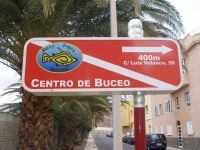 Sign to our Diving Centre in Arinaga, Gran Canaria
