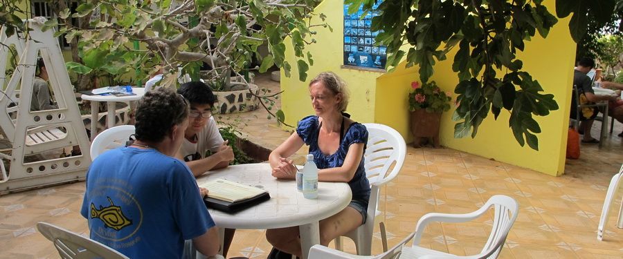 Plenty of space in our private dive centre garden in Gran Canaria