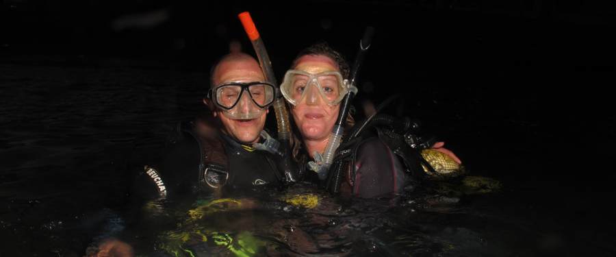 PADI night dive training Course Gran Canaria